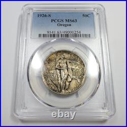 1926 S PCGS MS63 Silver Oregon Commemorative Half Dollar 50c US Coin #55322B