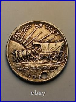 1926 S US Oregon Trail Memorial Commemorative Silver Half Dollar (Holed)