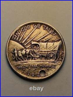1926 S US Oregon Trail Memorial Commemorative Silver Half Dollar (Holed)
