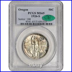 1926-S US Oregon Trail Memorial Silver Commem Half Dollar 50C PCGS MS65 CAC