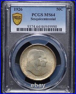 1926 Sesquicentennial Commemorative Half Pcgs Ms64 Excellent Frosty White Luster