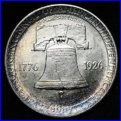 1926 Sesquicentennial Silver Half Dollar BU UNCIRCULATED MS TONED E343 RWPA