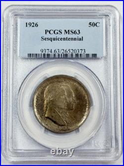 1926 Sesquincentennial Silver Half Dollar PCGS MS63 Classic Commemorative 50c
