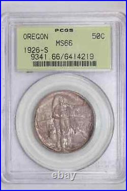 1926-s Oregon Silver Commemorative Half Dollar Pcgs Ms66 Ogh Very Pq