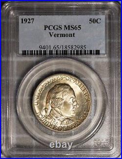 1927 50c Silver Vermont Commemorative Half-dollar MS 65 PCGS # 18582985 + Bonus