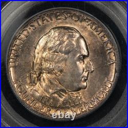 1927 50c Vermont Commemorative Silver Half Dollar OGH PCGS MS 63 SKU-C1361