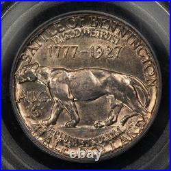 1927 50c Vermont Commemorative Silver Half Dollar OGH PCGS MS 63 SKU-C1361