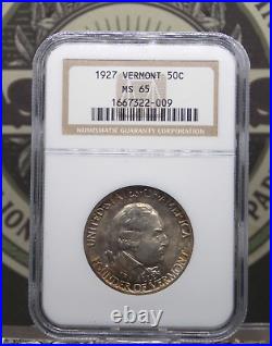 1927 Commemorative VERMONT Silver Half Dollar 50c NGC MS65 #009 BU ECC&C, Inc