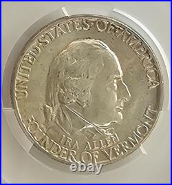 1927, VERMONT, Half Dollar CAC, MS 64