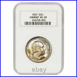 1927 Vermont Commemorative Half Dollar 50C NGC MS 65