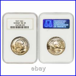 1927 Vermont Commemorative Half Dollar 50C NGC MS 65