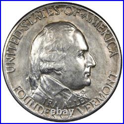 1927 Vermont Commemorative Half Dollar AU/BU Details Cleaned A2935