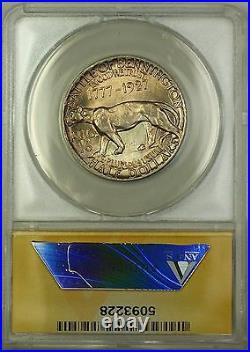 1927 Vermont Commemorative Silver Half Dollar 50c Coin ANACS MS-62 Toned
