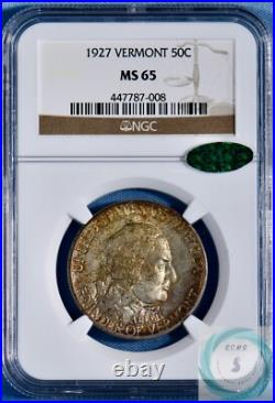 1927 Vermot Commemorative Half Dollar NGC MS 65 withCAC Beautifully Toned 1927 Vermot Commemorative Half Dollar NGC MS 65 withCAC Beautifully Toned