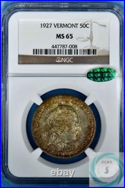 1927 Vermot Commemorative Half Dollar NGC MS 65 withCAC Beautifully Toned 1927 Vermot Commemorative Half Dollar NGC MS 65 withCAC Beautifully Toned