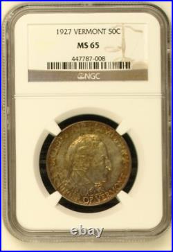 1927 Vermot Commemorative Half Dollar NGC MS 65 withCAC Beautifully Toned 1927 Vermot Commemorative Half Dollar NGC MS 65 withCAC Beautifully Toned
