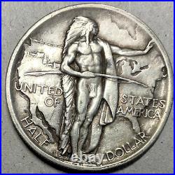 1928 OREGON TRAIL COMMEMORATIVE HALF DOLLAR FINE Circulated great strike