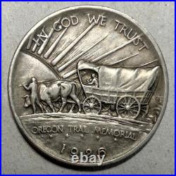 1928 OREGON TRAIL COMMEMORATIVE HALF DOLLAR FINE Circulated great strike