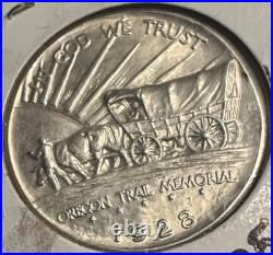 1928 Oregon Trail Commemorative Silver Half Dollar Gem. BU ++ 1928 Oregon Trail Commemorative Silver Half Dollar Gem. BU ++
