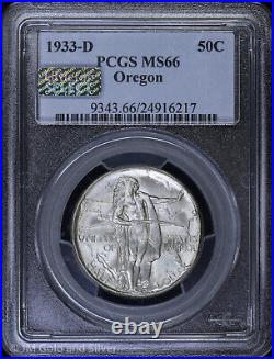 1933-D Oregon Commemorative Half Dollar PCGS MS 66 Uncirculated UNC BU