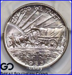 1933-D Oregon Trail Commemorative Half Dollar PCGS MS-66 Beautiful Coin
