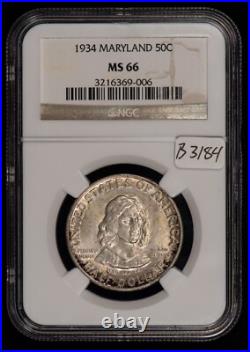 1934 50c Maryland Commemorative Half Dollar Luster NGC MS 66 SKU-B3184