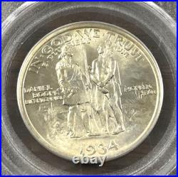 1934 BOONE COMMEMORATIVE HALF DOLLAR PCGS MS65. Bright White