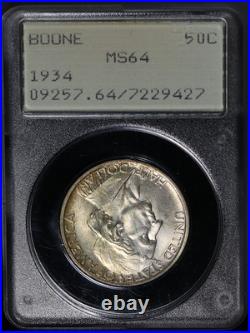 1934 Boone Commem Half Dollar PCGS MS64 Rattler Holder Nice Eye Appeal 1934 Boone Commem Half Dollar PCGS MS64 Rattler Holder Nice Eye Appeal