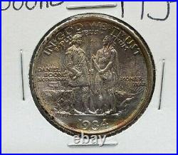 1934 Daniel Boone Commemorative Silver Half Dollar 50c Coin CH/GEM BU Nice Toner
