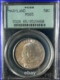 1934 Maryland Commemorative Half Dollar Pcgs Ms65