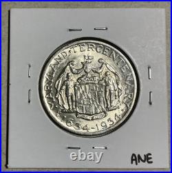 1934 Maryland Commemorative Silver Half Dollar 1934 Maryland Commemorative Silver Half Dollar