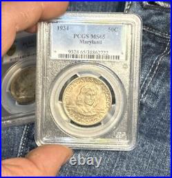 1934 Maryland Silver Half Dollar Commemorative Coin PCGS MS65 Gorgeous Warm Tone