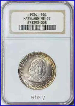 1934 P Classic Commemorative Maryland NGC MS-66 MARYLAND- Pretty and Original