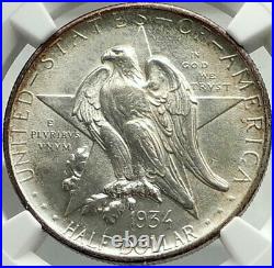 1934 TEXAS Independence Commemorative Silver Half Dollar Coin NGC MS 64 i75987