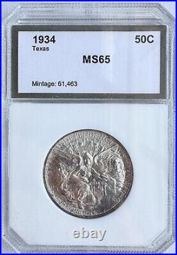 1934 Texas Commemorative Half Dollar PCI MS-65 Beauty