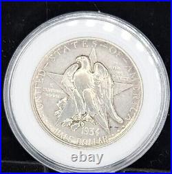 1934 Texas Commemorative Silver Half Dollar About UNCIRCULATED AU Or Better