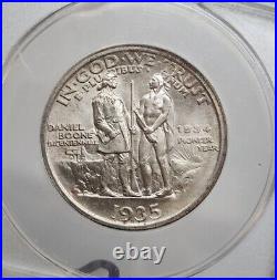 1935/34 Boone Commemorative Silver 50C Half Dollar ANACS MS64