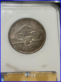 1935 Arkansas Commemorative Half Dollar In A Very Old NGC Fatty Holder, MS65