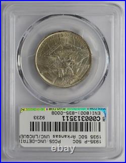 1935 Arkansas Silver Half Dollar PCGS Genuine Lacquer UNC Detail