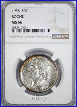 1935 Boone Classic Commemorative Half Dollar 50C NGC MS66 TONED