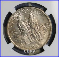 1935 Boone Commemorative Silver Half Dollar Ngc Cac Ms 66 Collector Coin