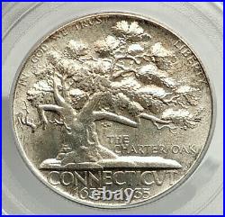 1935 CONNECTICUT CHARTER OAK Commemorative Silver Half Dollar Coin PCGS i76435