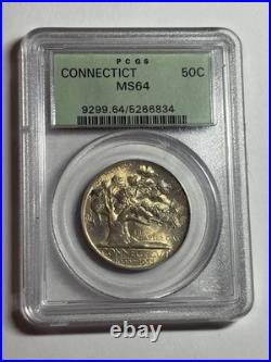 1935 Connecticut Commemorative Half Dollar Pcgs Ms64 Ogh Tough Commem