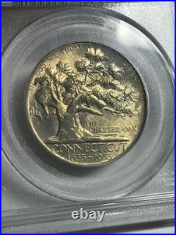 1935 Connecticut Commemorative Half Dollar Pcgs Ms64 Ogh Tough Commem
