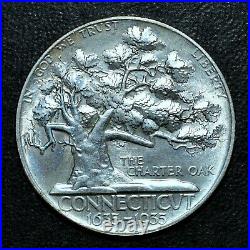 1935 Connecticut Half Dollar Unc Details Commem Silver 50c Q287 Trusted