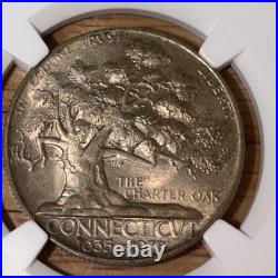 1935 Connecticut Silver Commemorative Half Dollar NGC MS65 Gem Toned