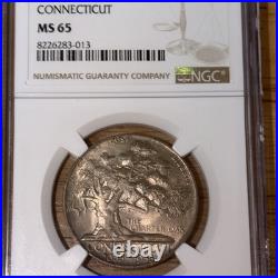 1935 Connecticut Silver Commemorative Half Dollar NGC MS65 Gem Toned