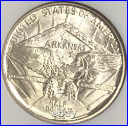 1935 D Arkansas Half 50c NGC MS66 RARE ONLY MINTED 5505? COLOR, STUNNING