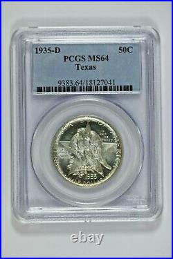 1935-D PCGS MS64 Texas Classic Commemorative Half Dollar Coin Nice Luster