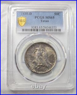 1935 D PCGS MS65 Texas Commemorative Coin. 90 Silver